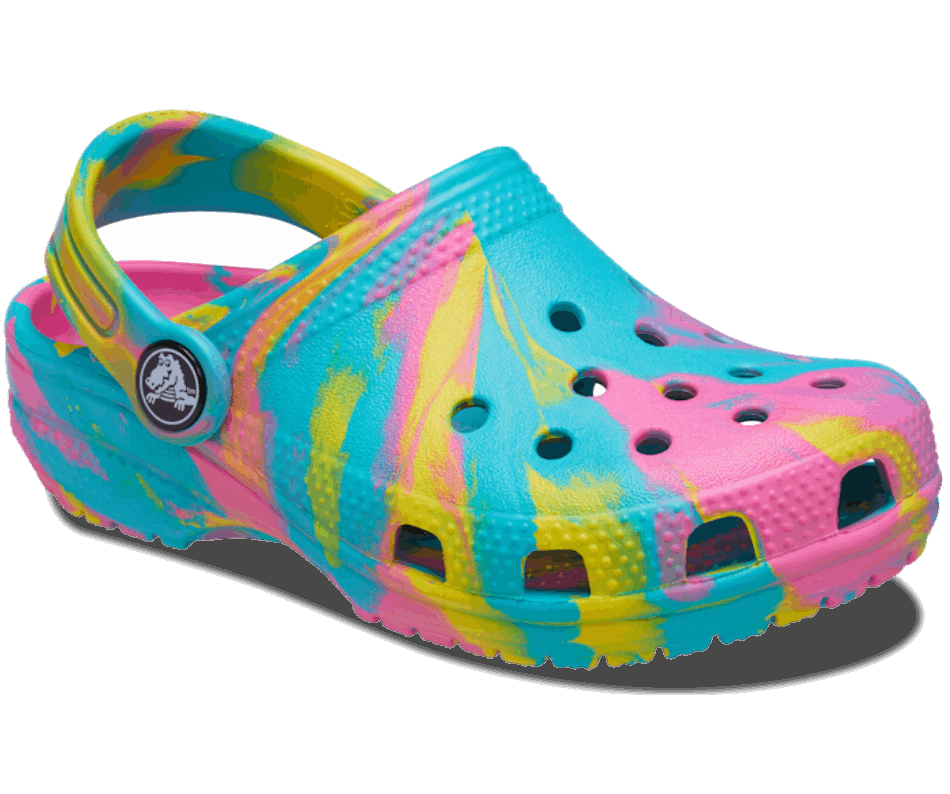 Crocs Toddler Classic Marbled Clog Digital Aqua-Multi