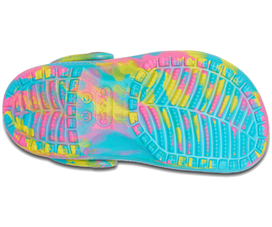 Crocs Toddler Classic Marbled Clog Digital Aqua-Multi