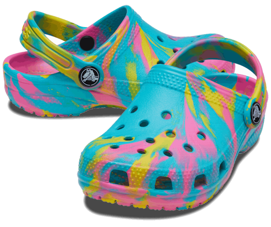 Crocs Toddler Classic Marbled Clog Digital Aqua-Multi
