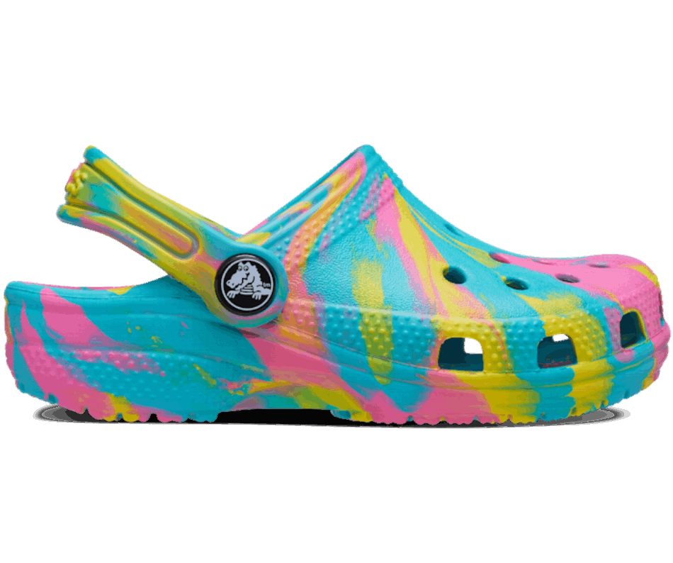 Crocs Toddler Classic Marbled Clog Digital Aqua-Multi