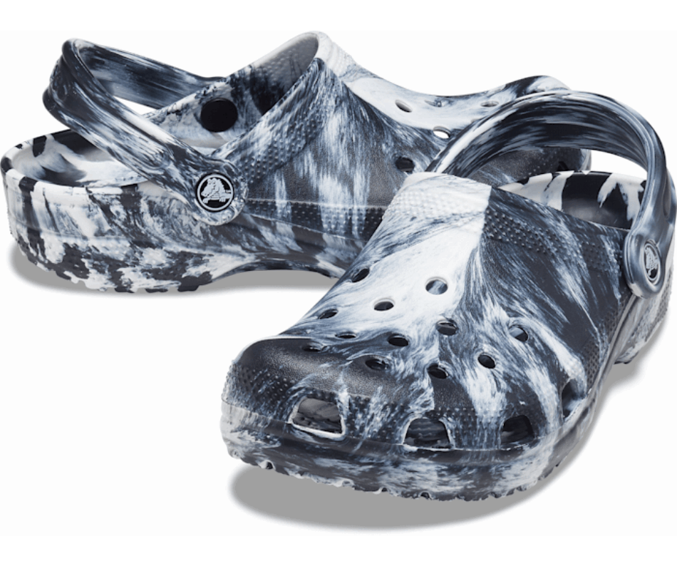 Crocs Classic Marbled Clog White-Black