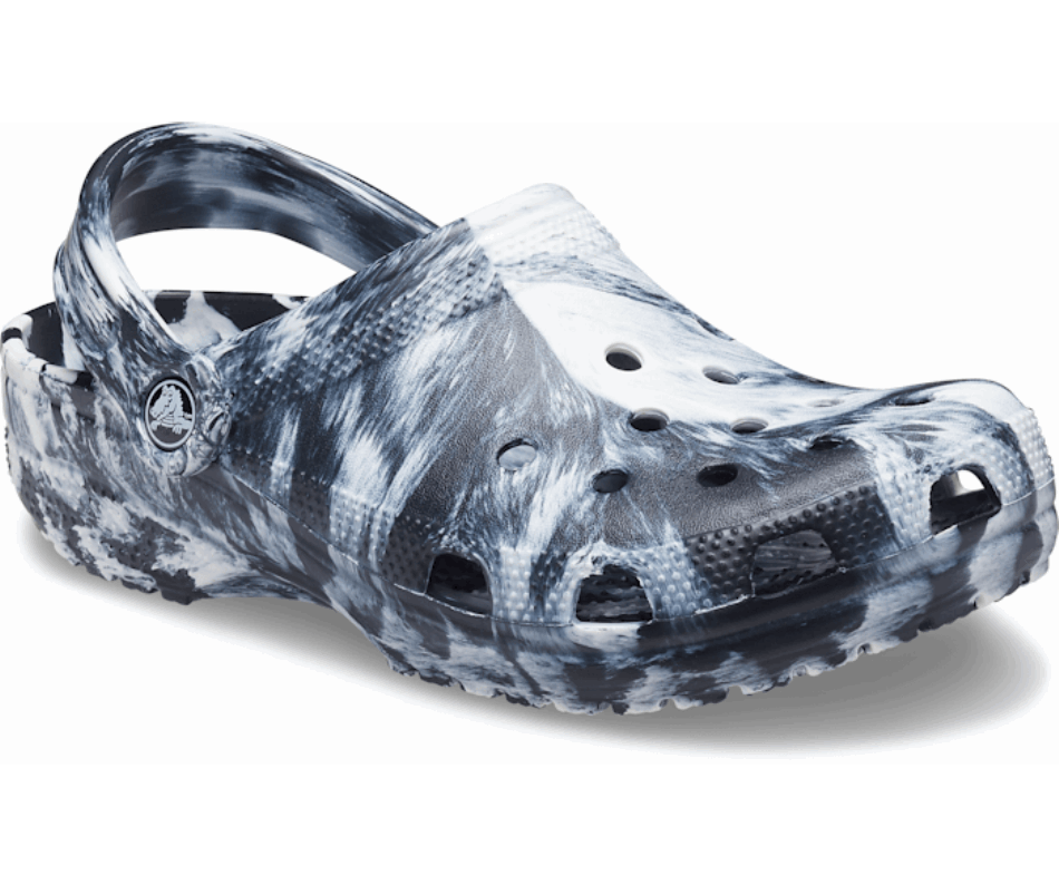 Crocs Classic Marbled Clog White-Black