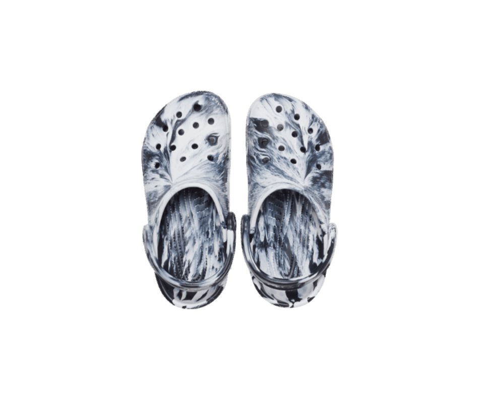 Crocs Classic Marbled Clog White-Black