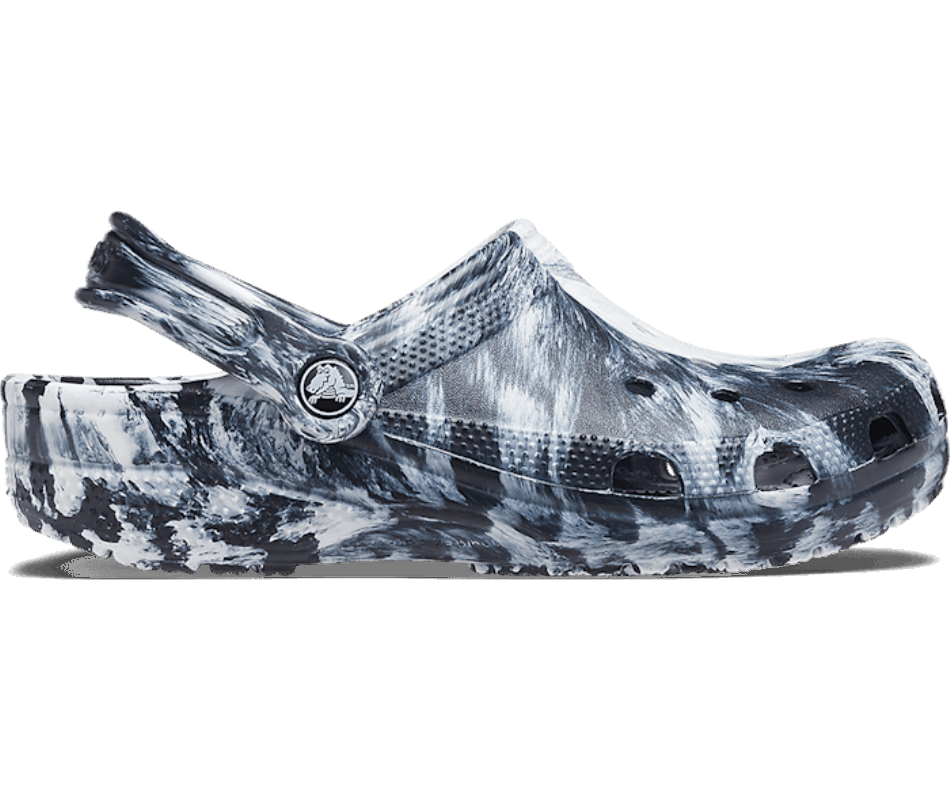 Crocs Classic Marbled Clog White-Black