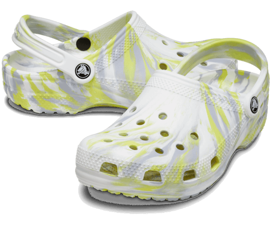 Crocs Classic Marbled Clog White-Microchip