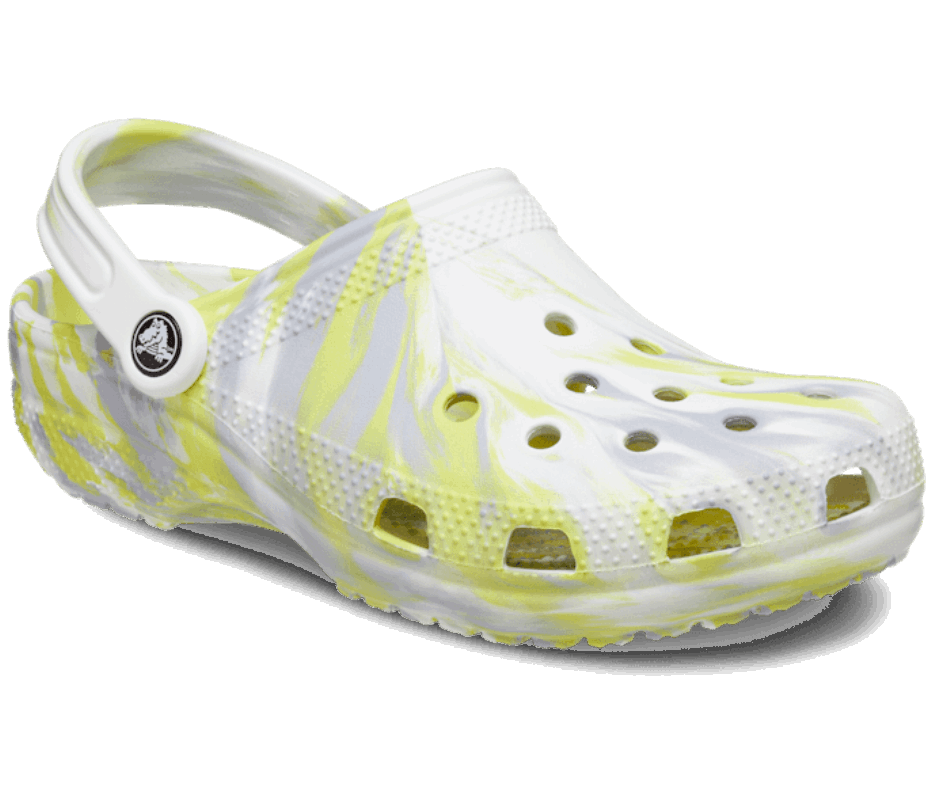 Crocs Classic Marbled Clog White-Microchip