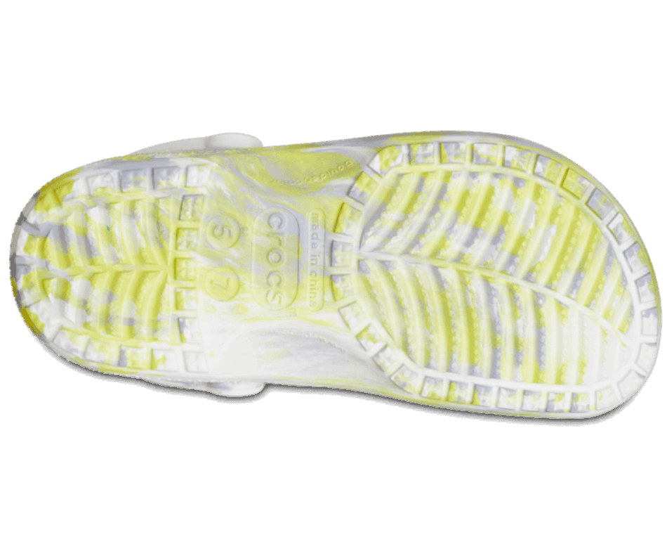 Crocs Classic Marbled Clog White-Microchip