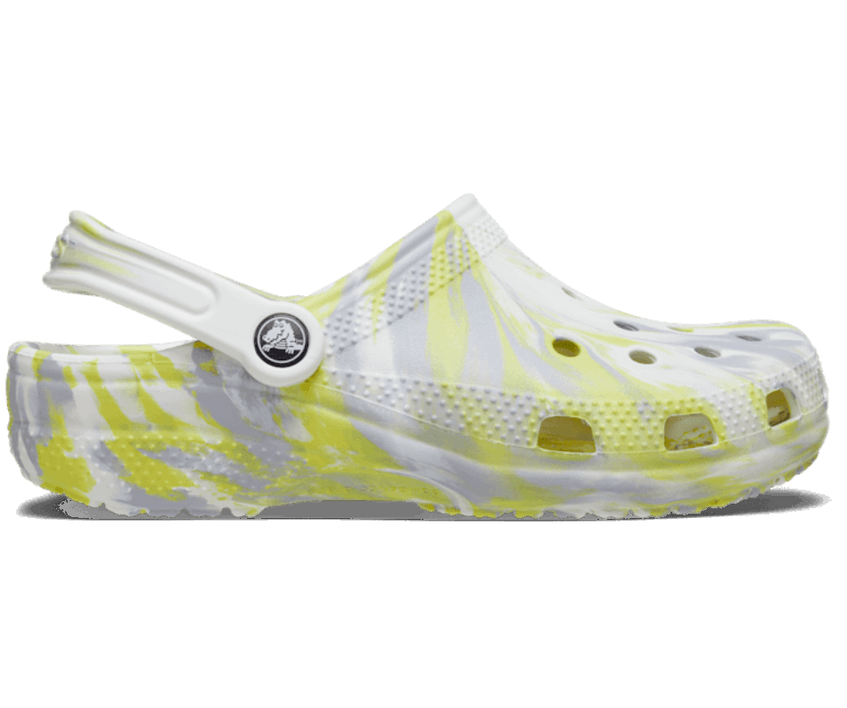 Crocs Classic Marbled Clog White-Microchip