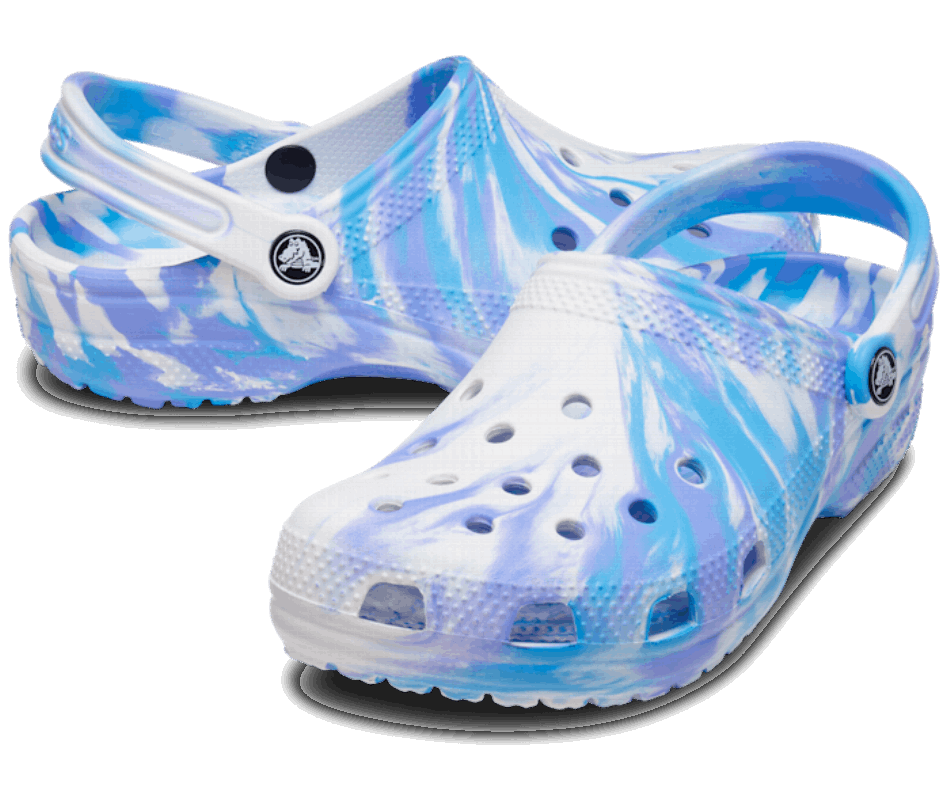 Crocs Classic Marbled Clog White-Oxygen
