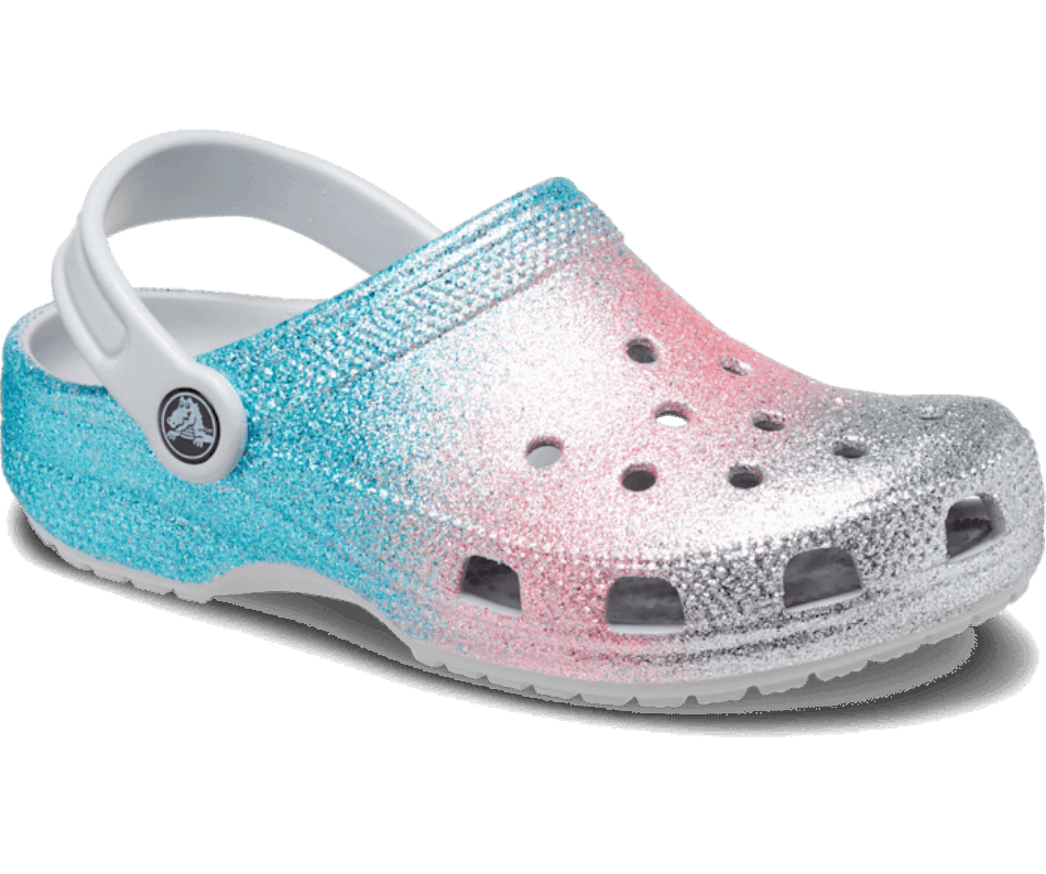 Crocs Toddler Classic Glitter Clog Shimmer-Multi
