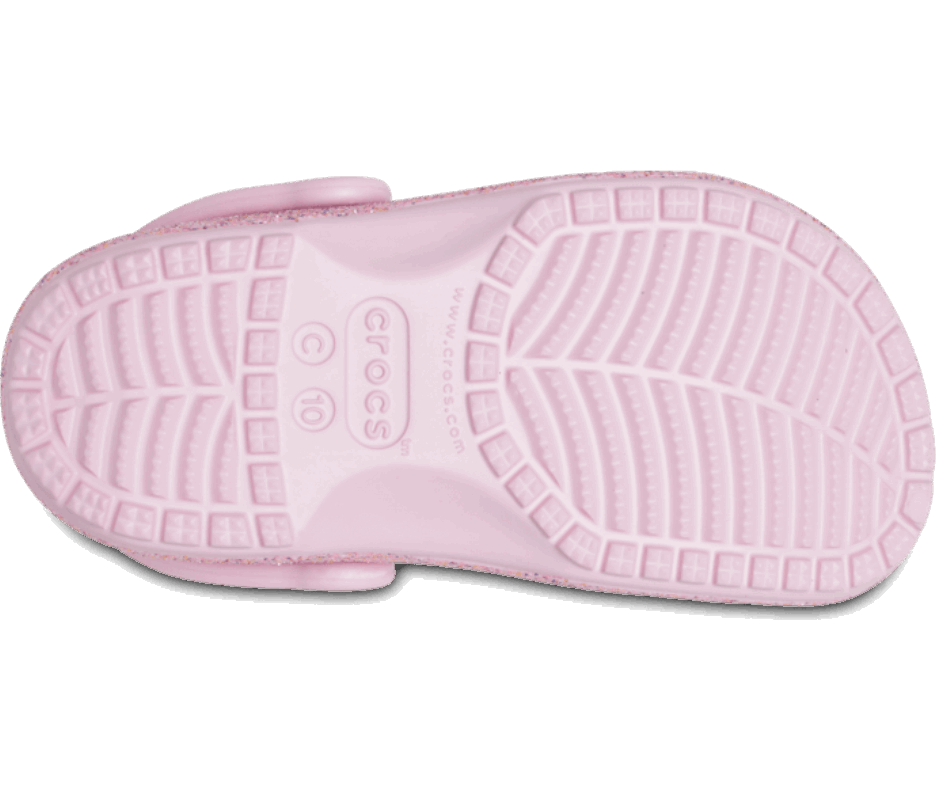 Crocs Toddler Classic Glitter Clog White-Rainbow