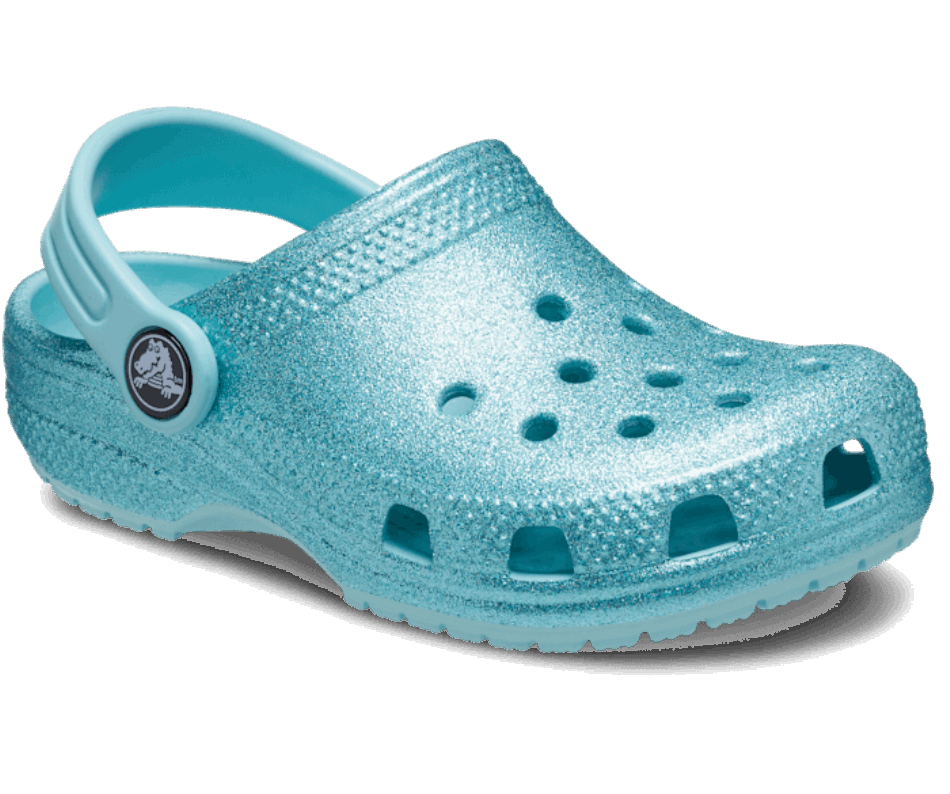 Crocs Toddler Classic Glitter Clog Pure Water
