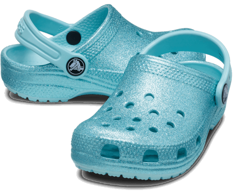 Crocs Toddler Classic Glitter Clog Pure Water