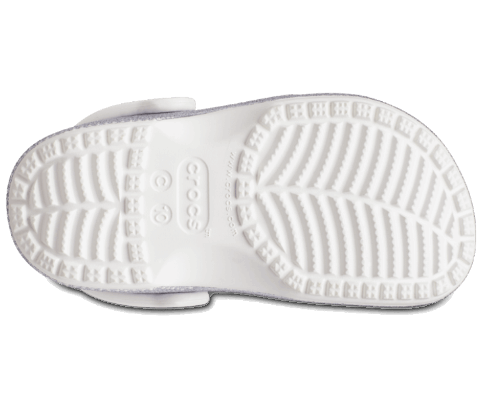 Crocs Toddler Classic Glitter Clog White-Multi