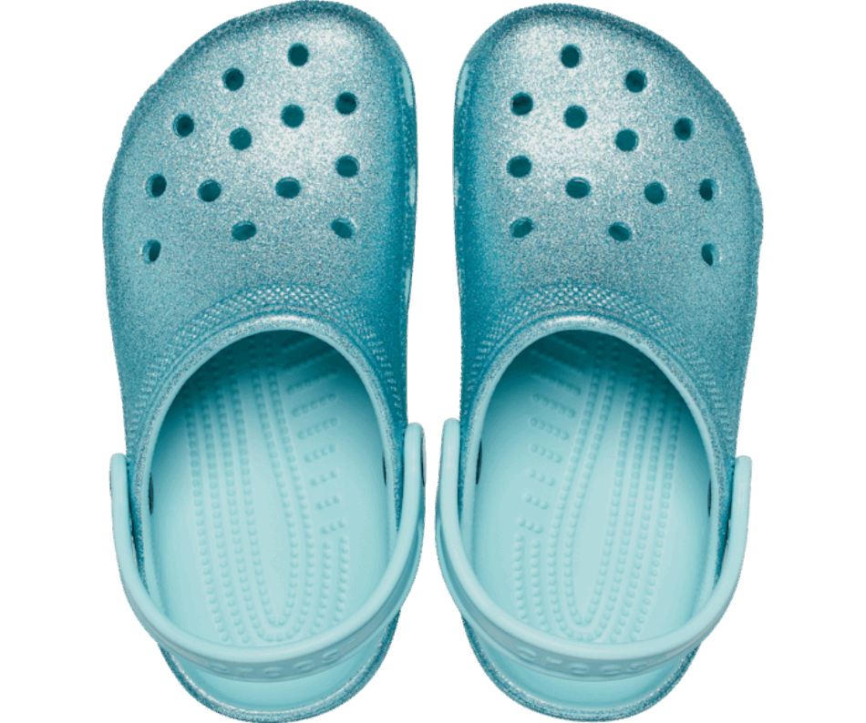 Crocs Kids' Classic Glitter Clog Pure Water