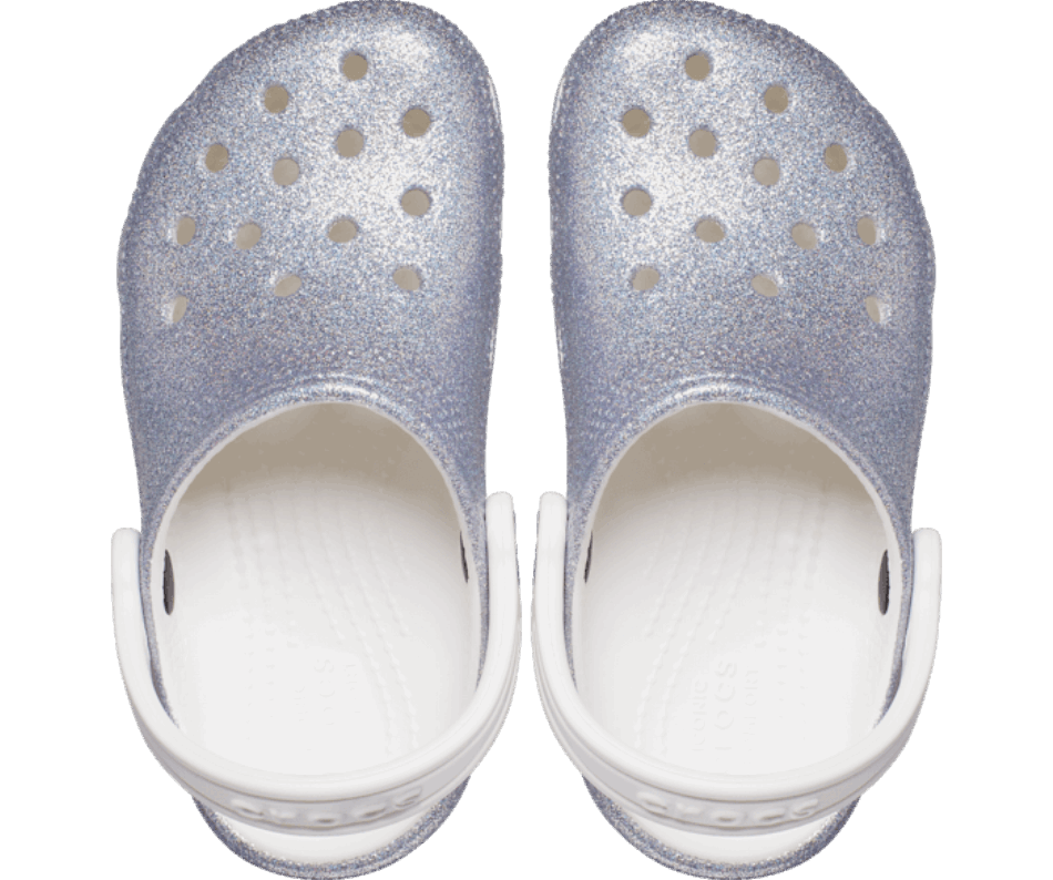 Crocs Kids' Classic Glitter Clog Pure Water