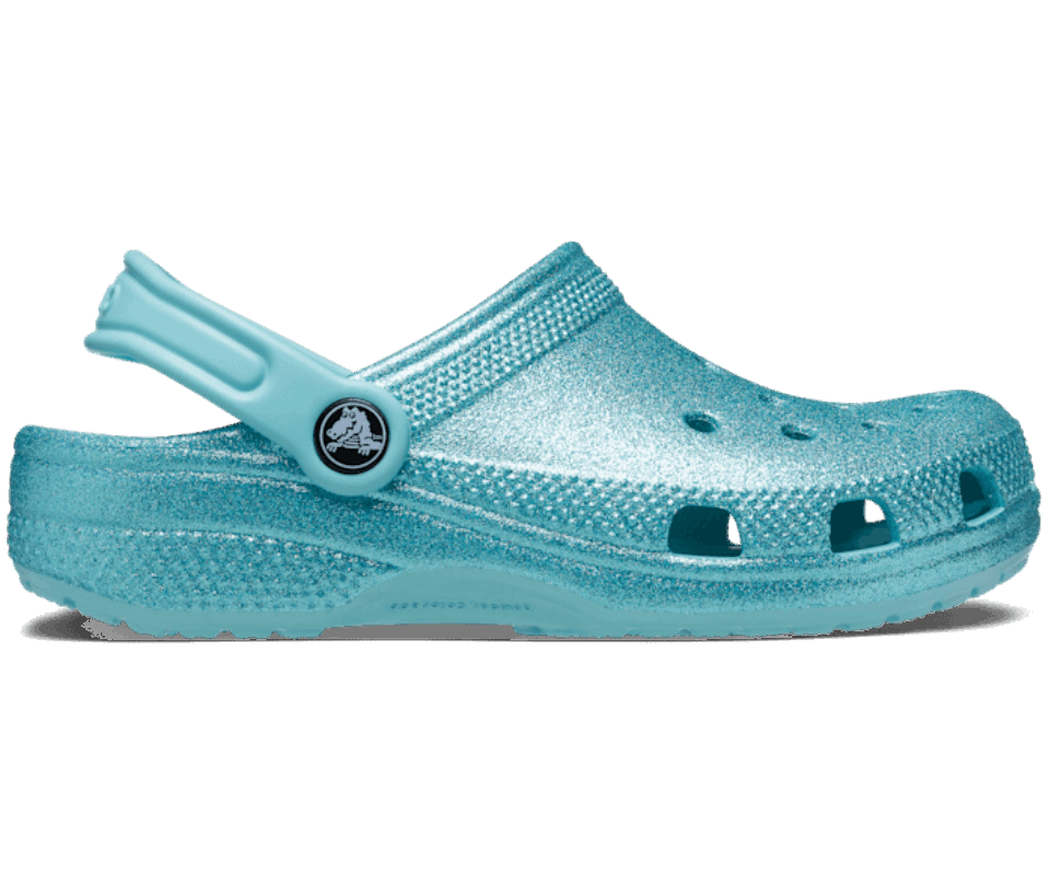 Crocs Kids' Classic Glitter Clog Pure Water