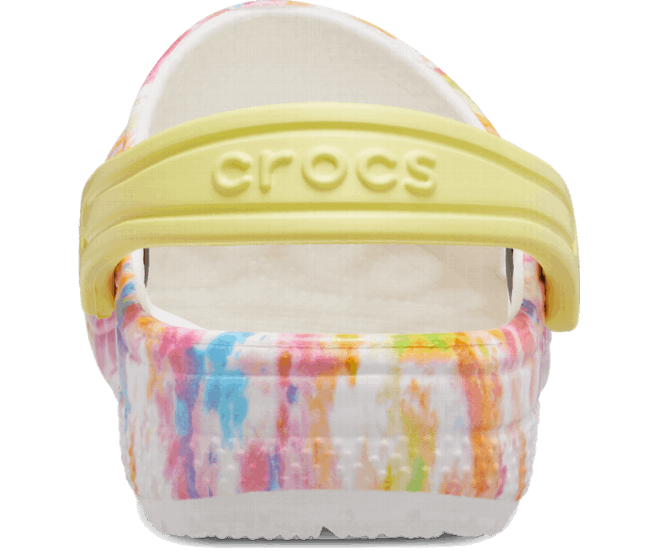 Crocs Toddler Classic Tie-Dye Graphic Clog Orange Zing-Multi