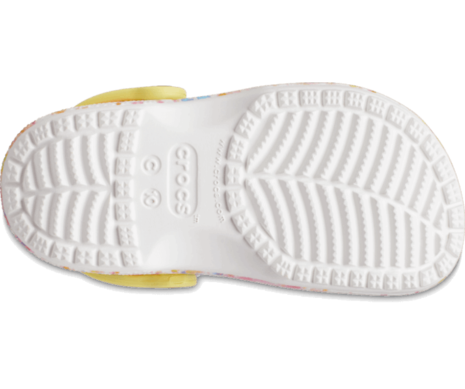 Crocs Toddler Classic Tie-Dye Graphic Clog Orange Zing-Multi