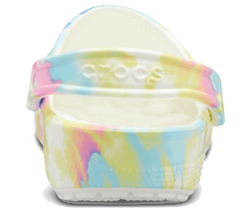 Crocs Toddler Classic Tie-Dye Graphic Clog White-Multi