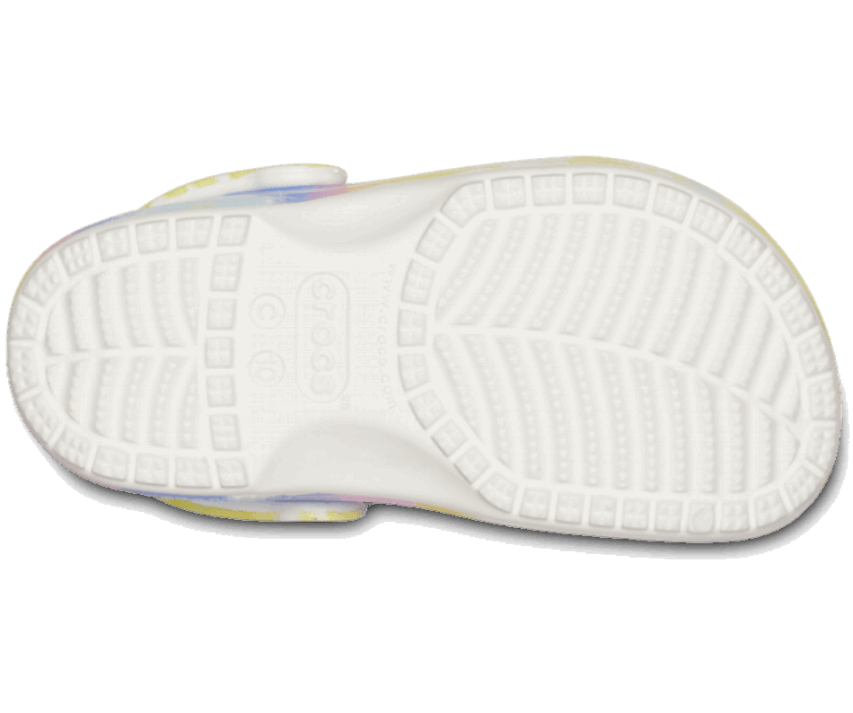 Crocs Toddler Classic Tie-Dye Graphic Clog White-Multi