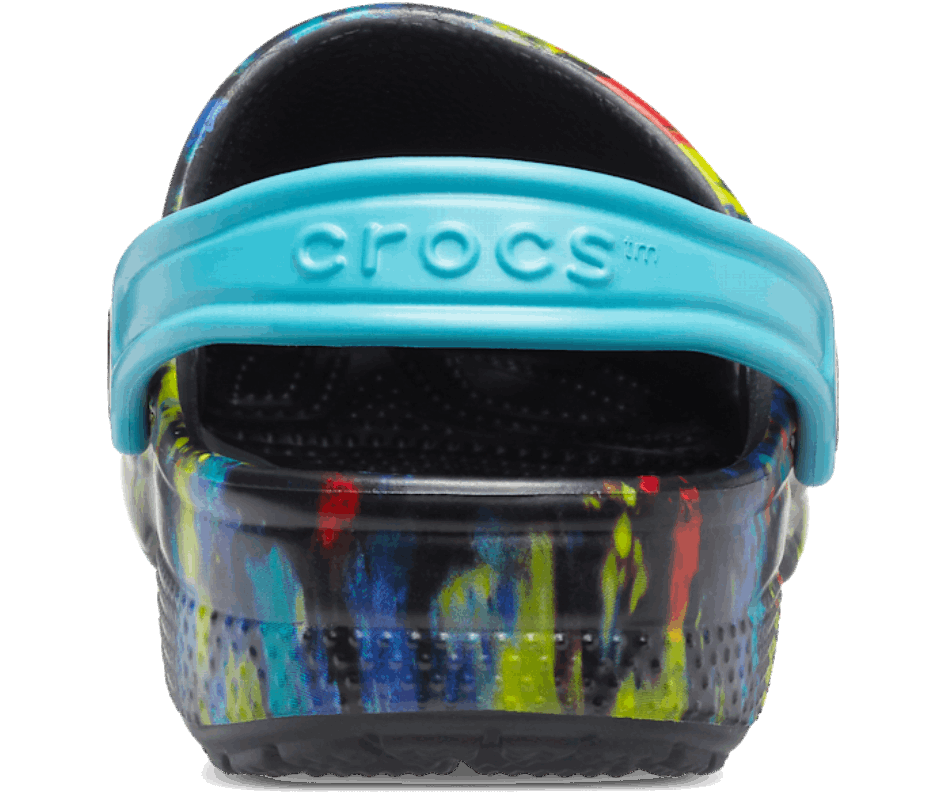 Crocs Kids' Classic Tie-Dye Graphic Clog Turq Tonic-Multi