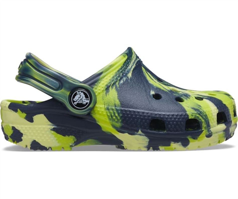 Crocs Kids' Classic Marbled Clog Navy-Multi