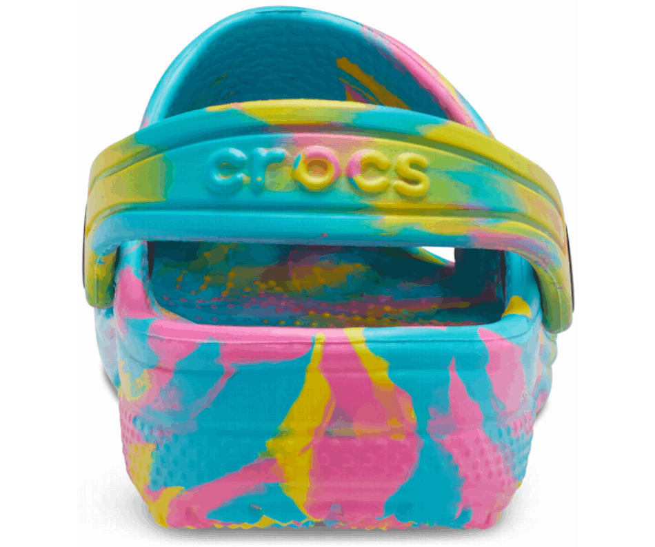 Crocs Kids' Classic Marbled Clog Digital Aqua-Multi