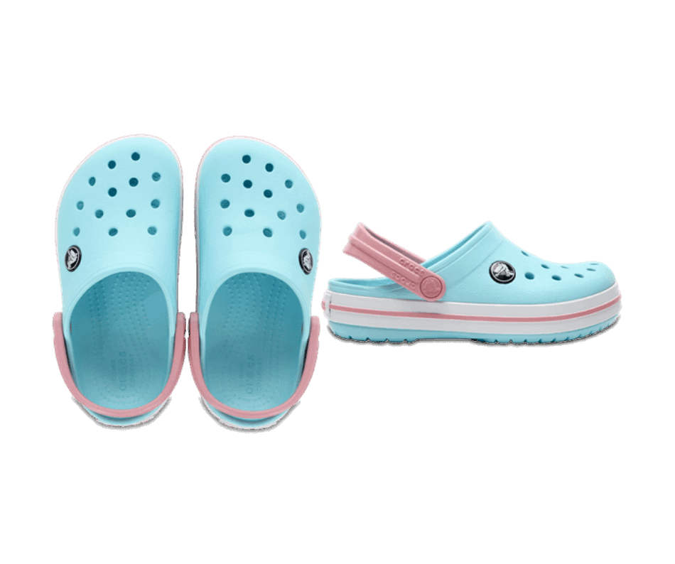 Crocs Kids' Crocband Clog Ice Blue-White