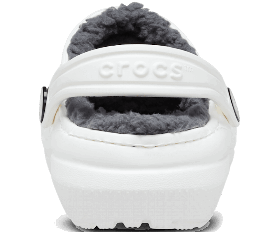 Crocs Toddler Classic Lined Clog White-Grey