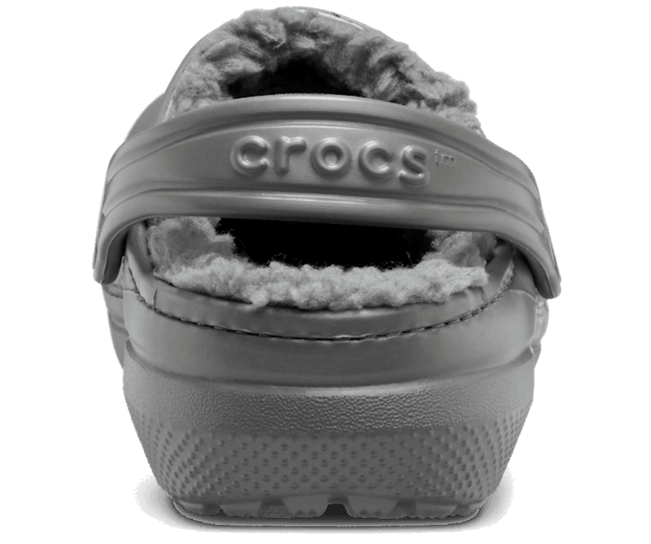 Crocs Kids' Classic Lined Clog Slate Grey-Smoke
