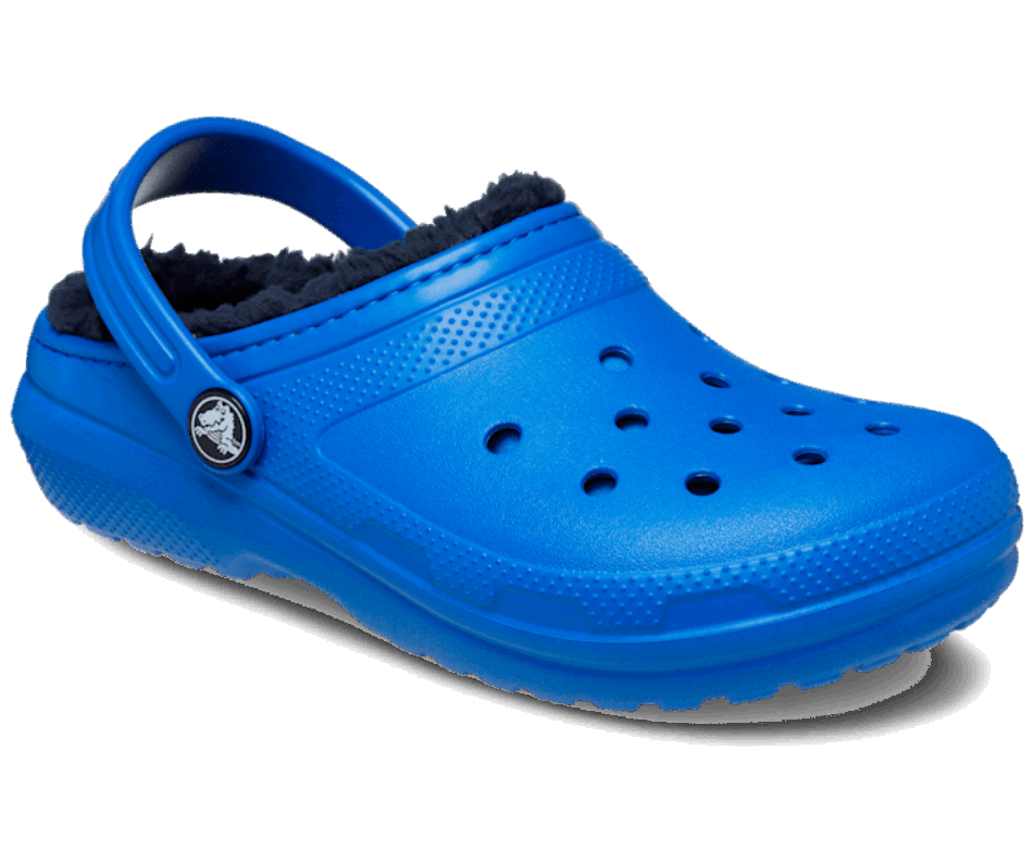 Crocs Kids' Classic Lined Clog Blue Bolt