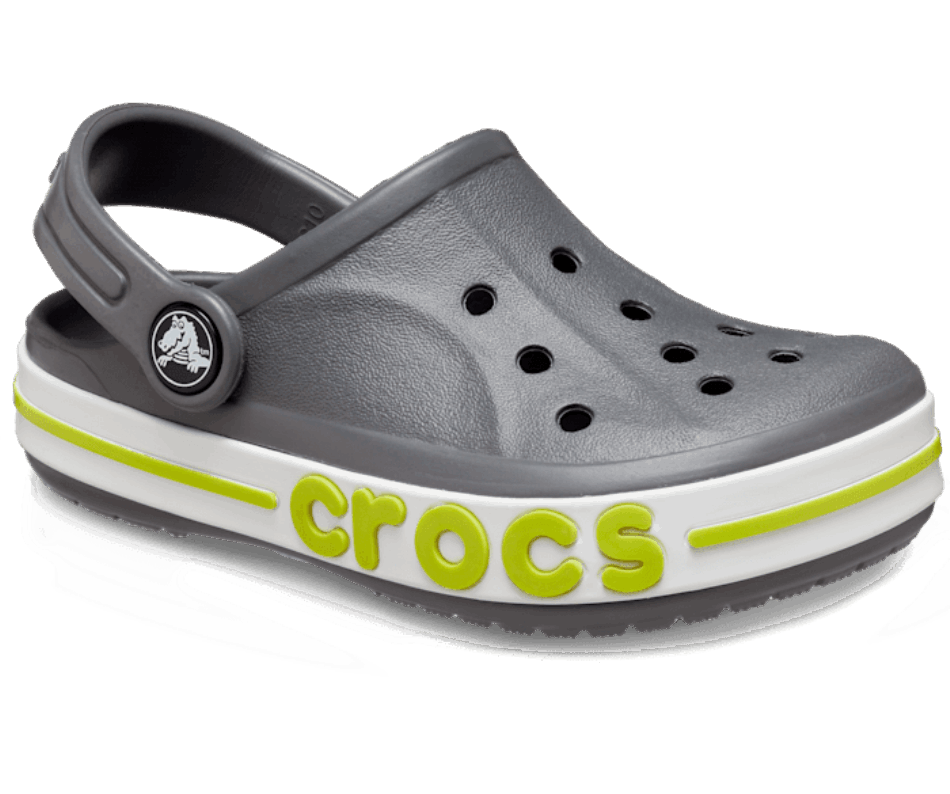 Crocs Kids' Bayaband Clog Slate Grey-Lime Punch