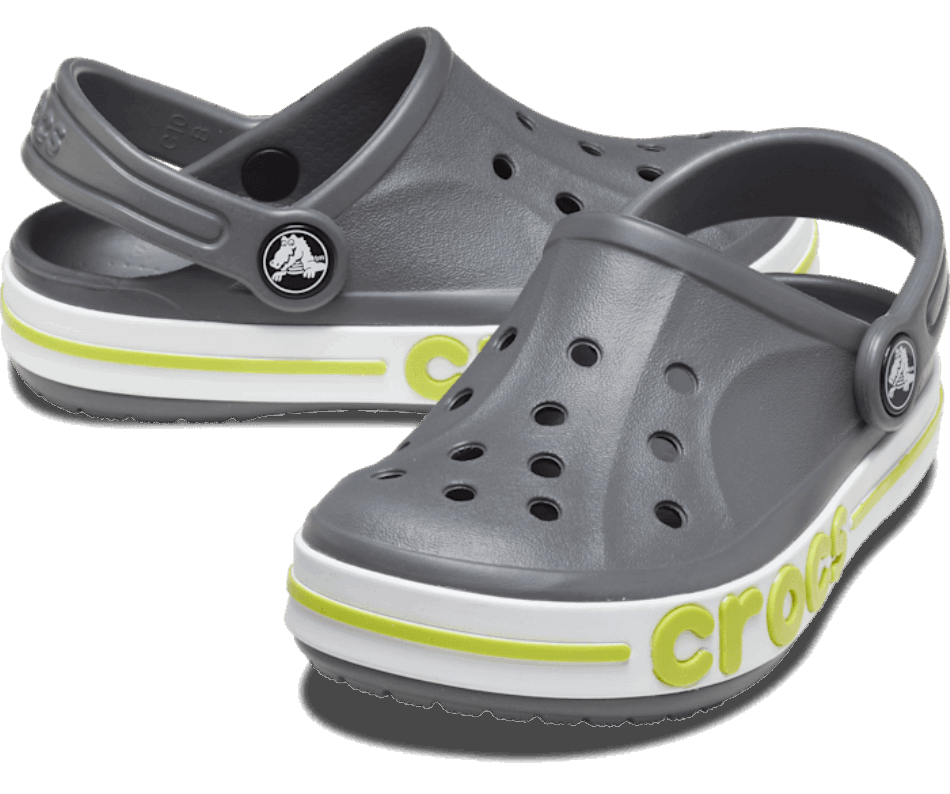 Crocs Kids' Bayaband Clog Slate Grey-Lime Punch