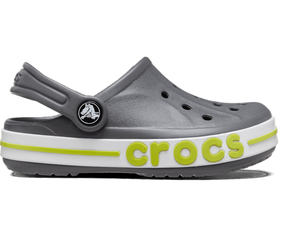Crocs Kids' Bayaband Clog Slate Grey-Lime Punch