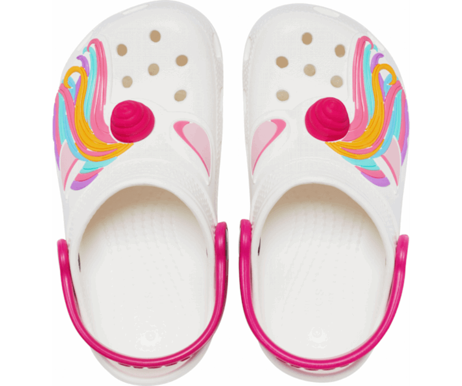 Crocs Kids'  Fun Lab Classic I AM Unicorn Clog White