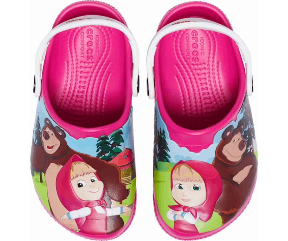 Crocs Kids'  Fun Lab Masha and the Bear Patch Clog Candy Pink