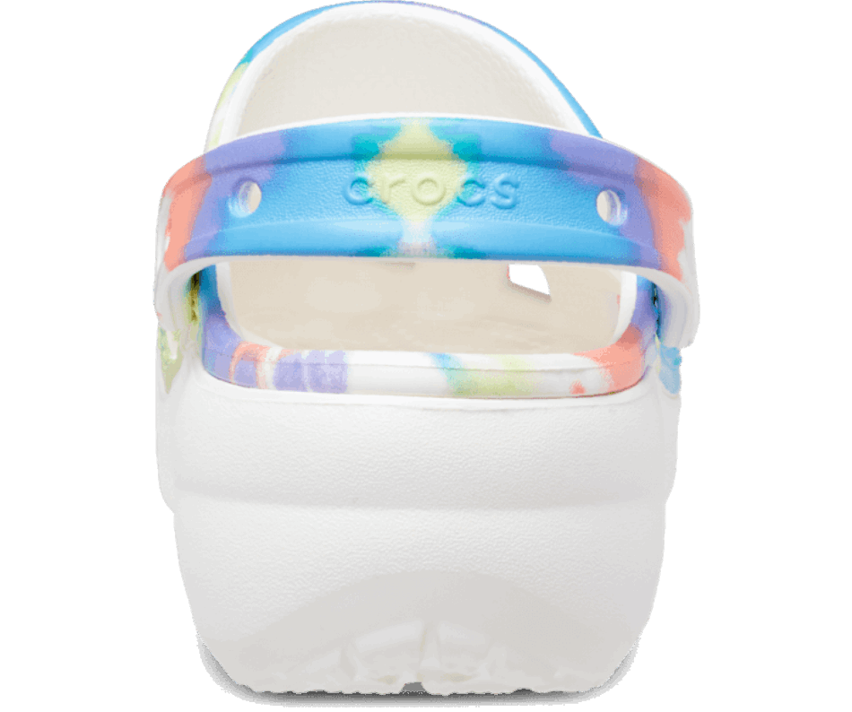 Crocs Women's Classic Platform Tie-Dye Graphic Clog Oxygen-Multi