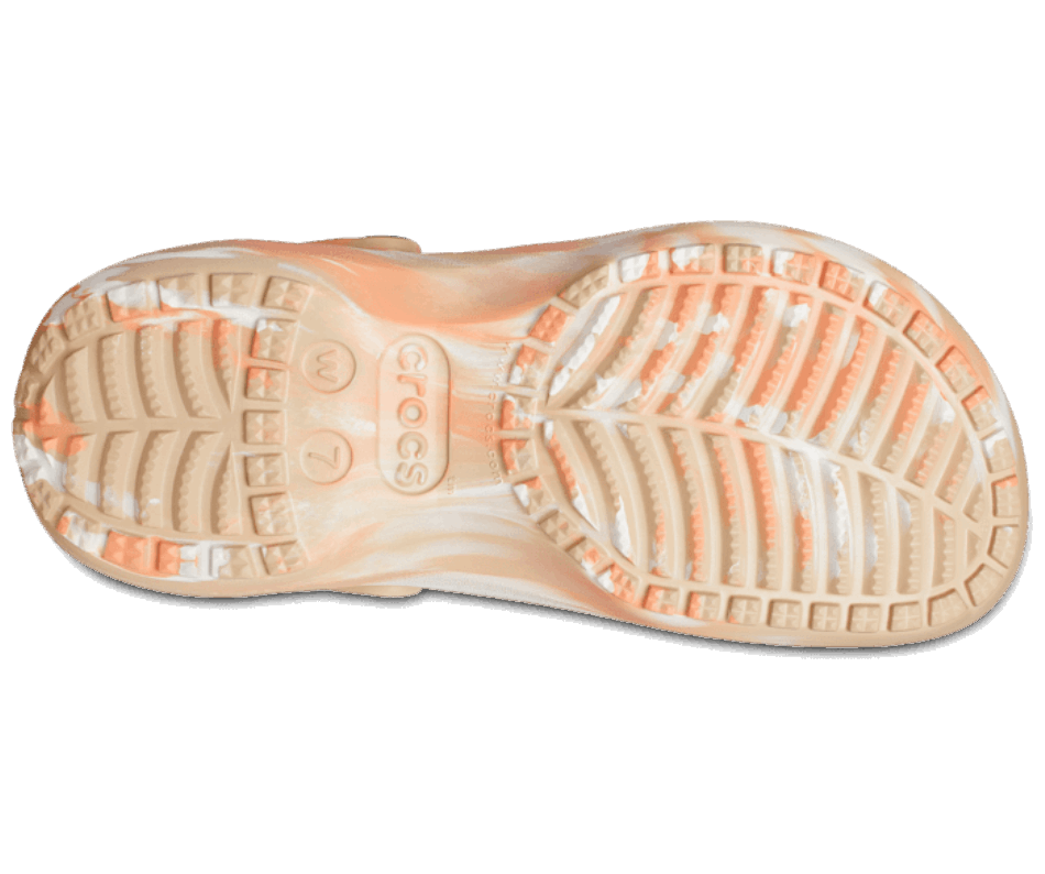 Crocs Women's Classic Platform Marbled Clog Chai-Multi