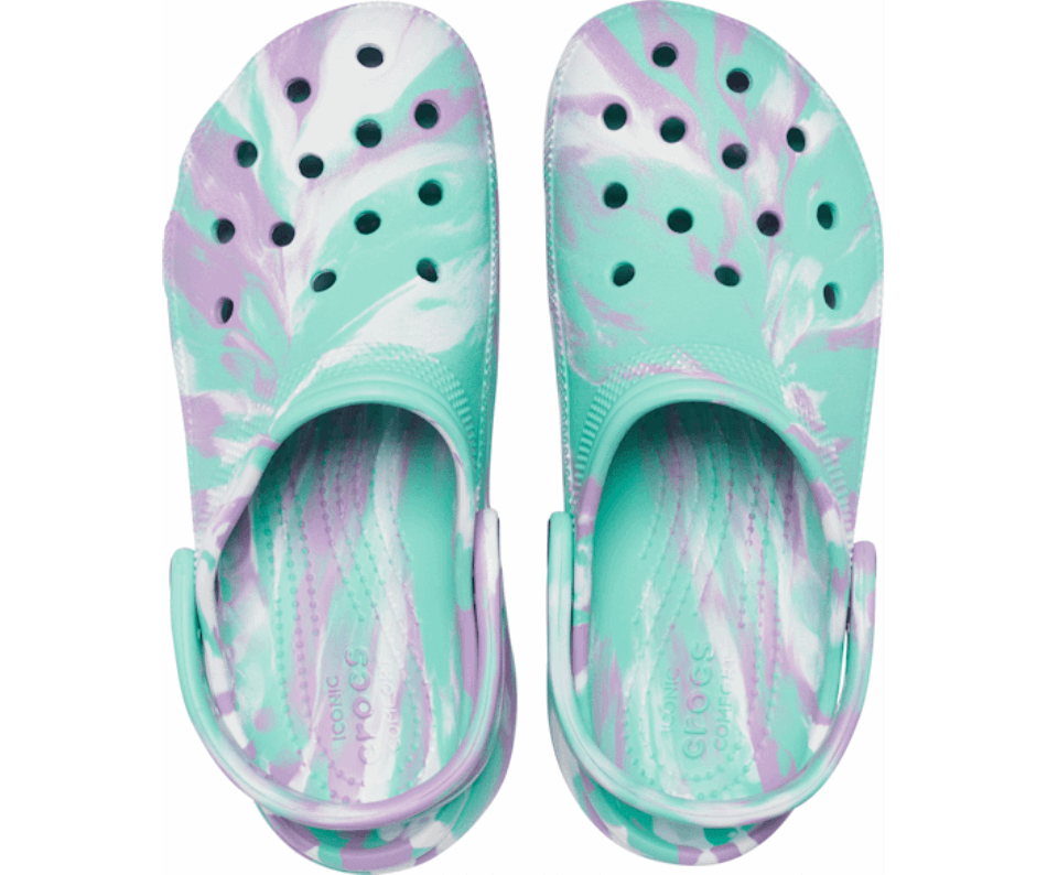 Crocs Women's Classic Platform Marbled Clog Pistachio-Multi