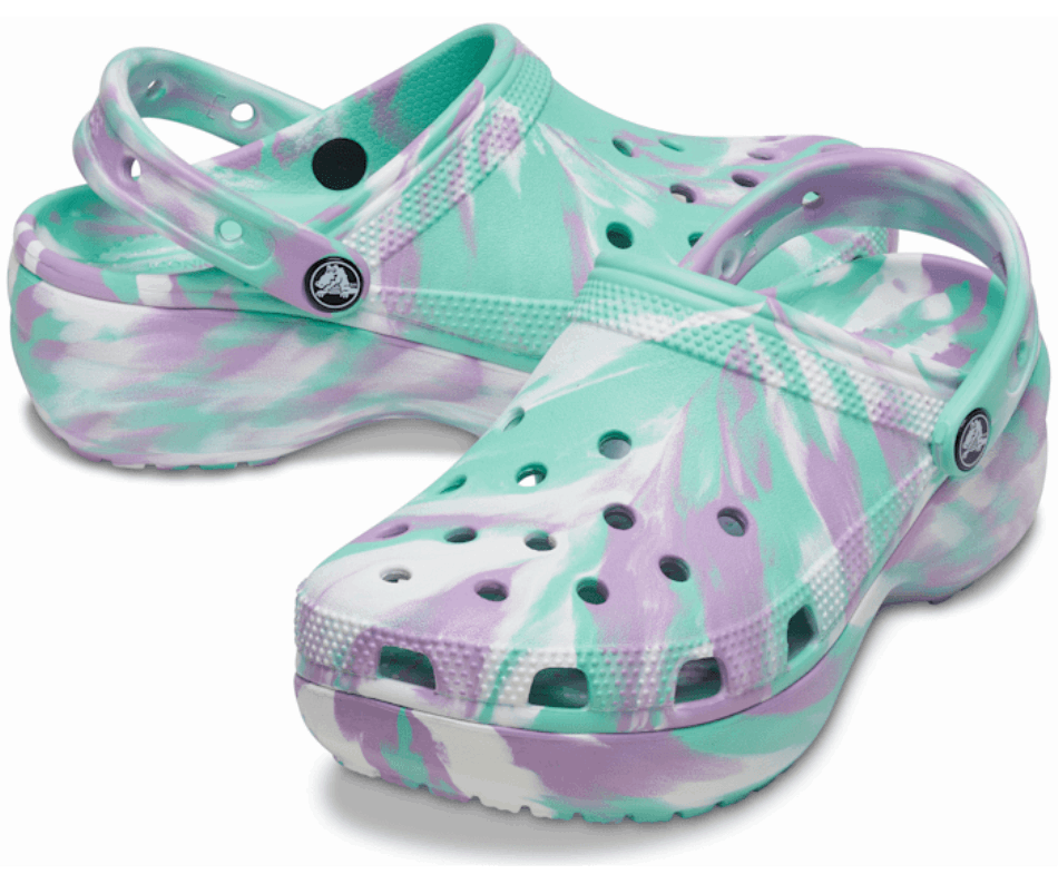 Crocs Women's Classic Platform Marbled Clog Pistachio-Multi