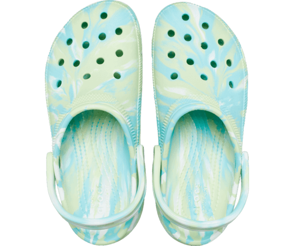 Crocs Women's Classic Platform Marbled Clog Celery-Multi