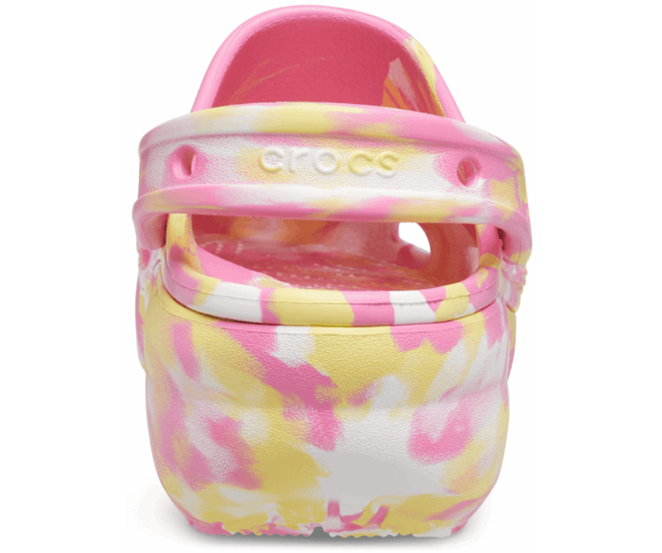 Crocs Women's Classic Platform Marbled Clog Pink Lemonade-Multi