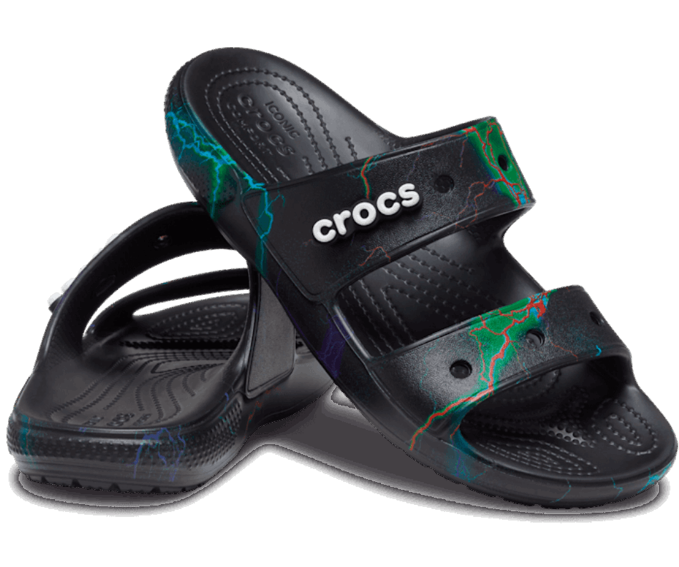 Crocs Classic  Out of this World Sandal Black-Lightning Bolts
