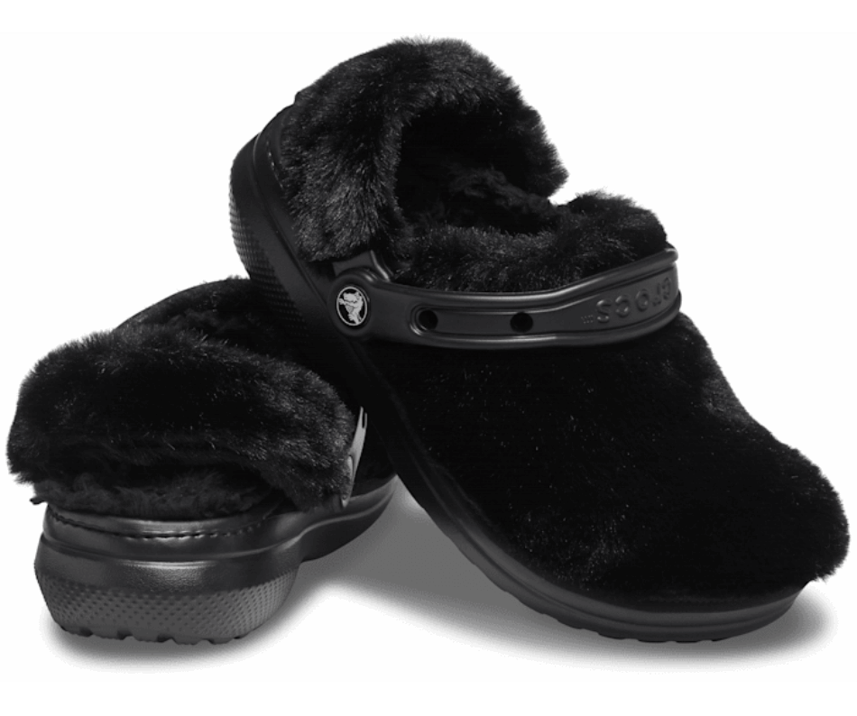 Crocs Classic Fur Sure Black