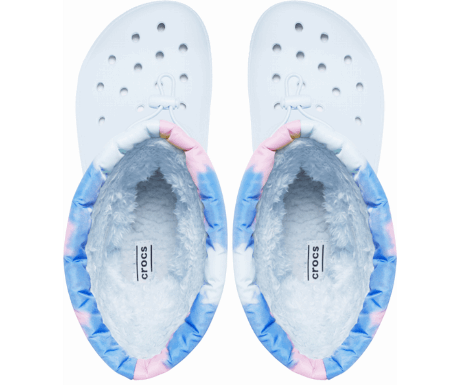 Crocs Classic Lined Neo Puff Tie Dye Boot Mineral Blue