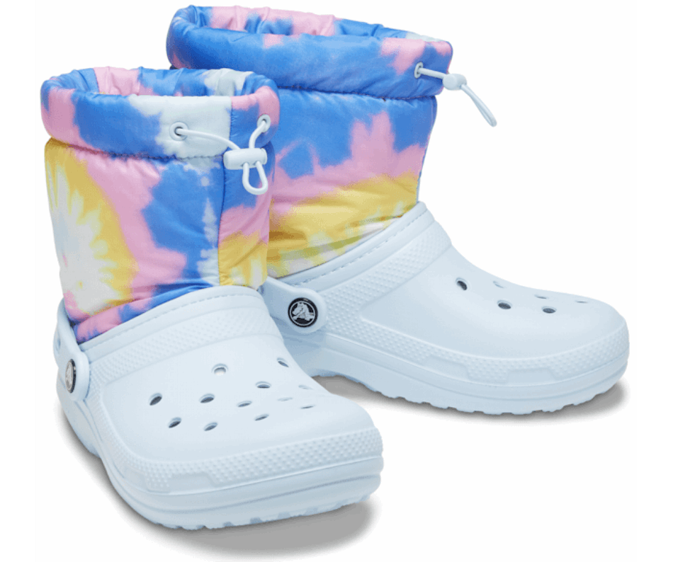 Crocs Classic Lined Neo Puff Tie Dye Boot Mineral Blue