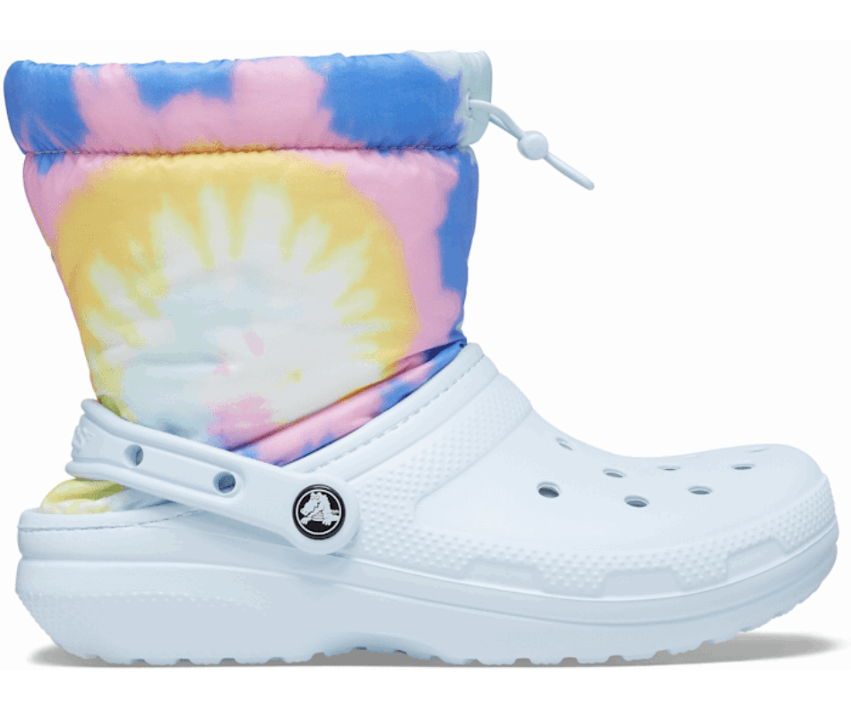 Crocs Classic Lined Neo Puff Tie Dye Boot Mineral Blue