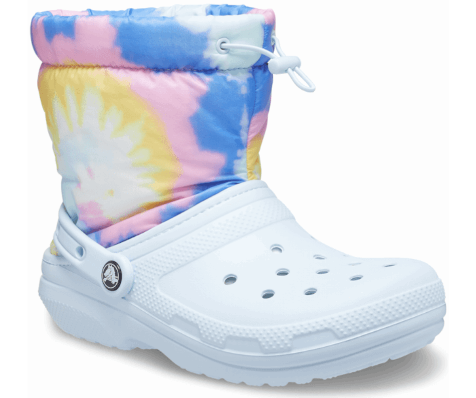 Crocs Classic Lined Neo Puff Tie Dye Boot Mineral Blue