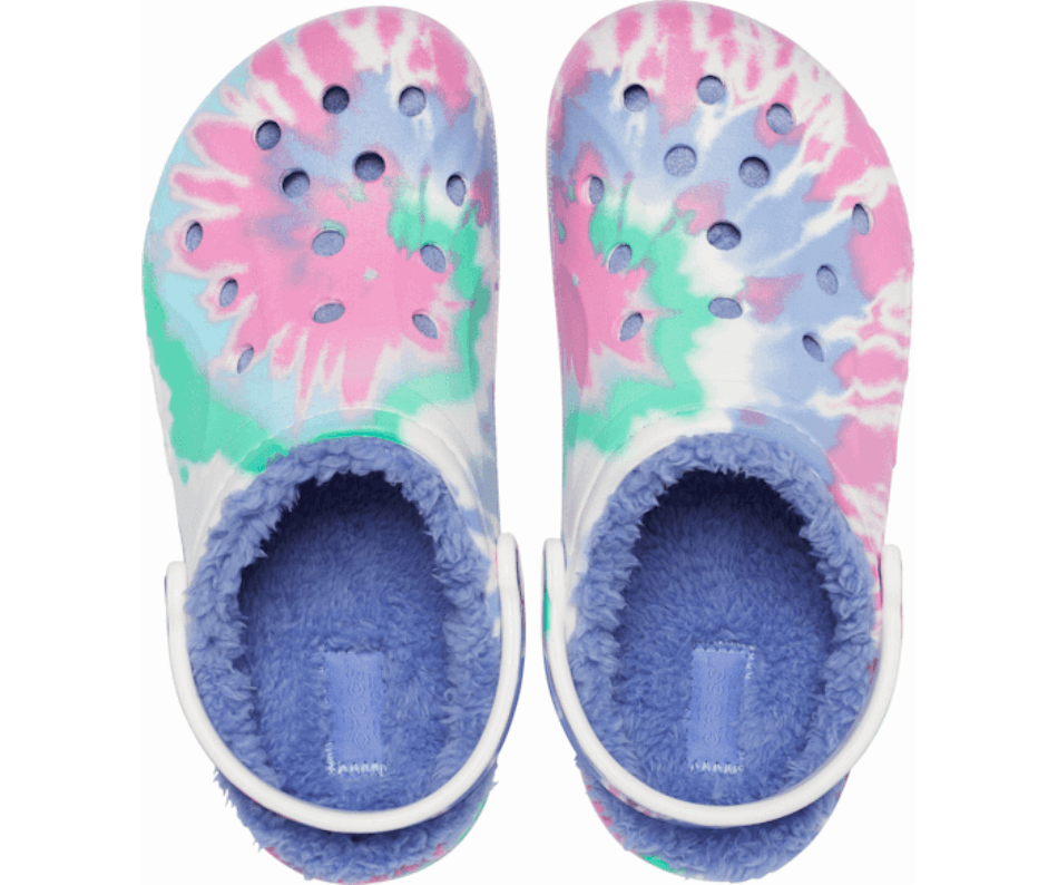 Crocs Baya Lined Tie-Dye Graphic Clog Pink Lemonade-Multi
